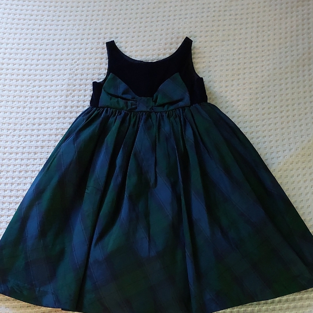 Janie and Jack Plaid Green and Black Dress
